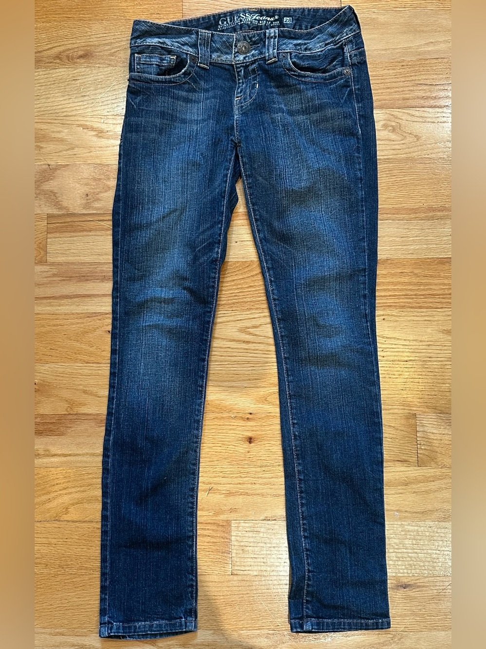 Guess Blue Denim Jeans with Contrast Stitching
